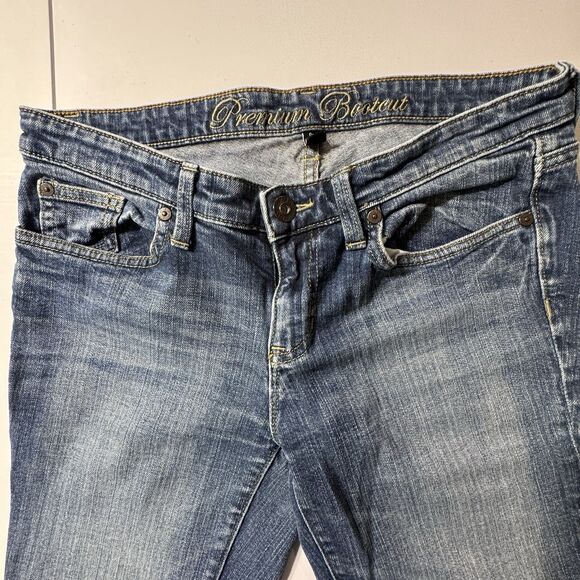 Vintage Gap Low Rise Boot Cut Jeans Womens 8/29 Ankle Med. Wash USA Made Stretch - Picture 4 of 12